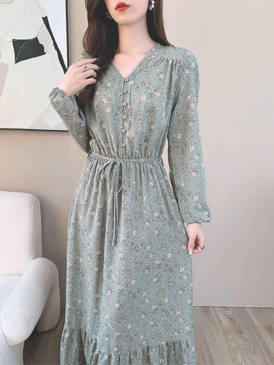 Bloom Button Up Maxi Dress