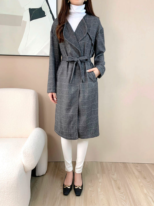 Checkered Pattern Coat (L-2309)