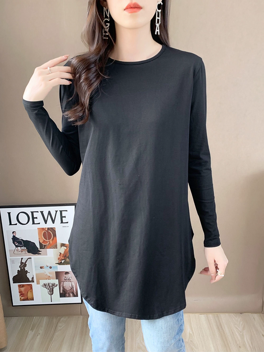 Drop Shoulder Long Sleeve Shirt (L-1916)