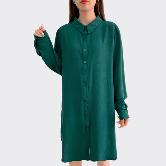 Long Sleeve Shirt Dress (L-1723B)